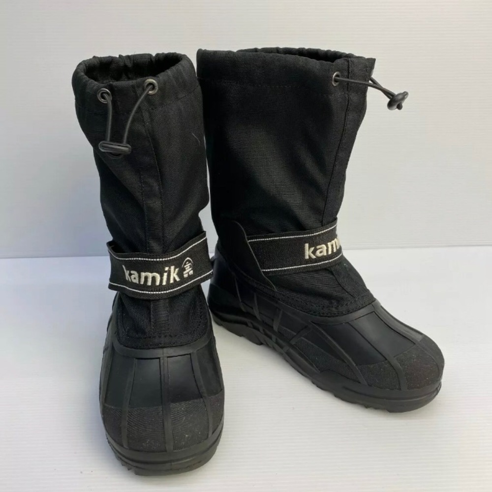 Kamik Snowdrifter 2 Black Pull On Elastic Mid-Calf Women’s Snow Boots Size 6